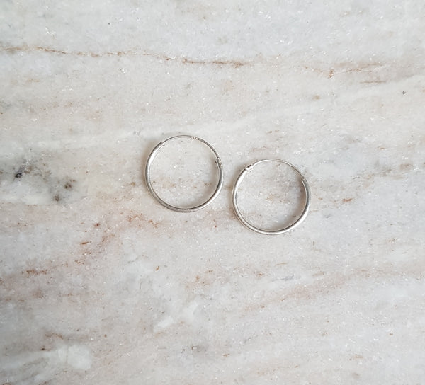 Silver Hoops