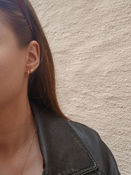 Golden Leaf Ear Studs